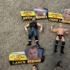 1999 ECW Wrestling Action Figure Lot- New Jack, Sabu, Lance Storm And More
