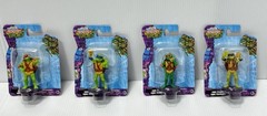 TMNT Tales Mini Figures Cake Topper 4PCs Set Ninja Turtle Retro Rare Toys -NEW!