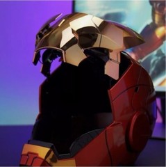 Iron Man Gold MK5 Helmet Electronic Voice Activated Open&Close Mask Autoking New