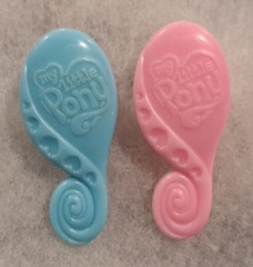 My Little Pony Pink & Blue Hair Brush Accessory Toy Lot of 2 @@ MLP