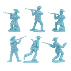 Alamo Plastic Army Men 37 Piece Texas vs Mexico Soldier Figure Set