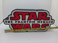 Retro the Phantom Menace star wars logo lightbox sign for Star Wars display