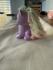 Vtg Little Pretty Kitty Heaven Heart RARE Mattel Show Offs Purple Pink Cat Toy