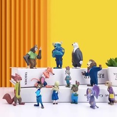 12Pcs Zootopia Action Figures Set – Judy Hopps Nick Wilde Movie Model Toys Gift