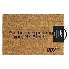 007 JAMES BOND I’VE BEEN EXPECTING YOU OFFICIAL DOORMAT 60 X 40 CM COIR PVC BACK