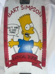 Vintage 1990 The Simpsons Bart Simpson Vehicle of Destruction Skateboard
