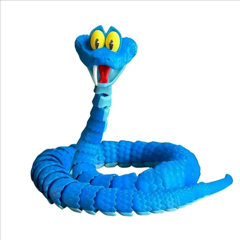 3D Printed Snake Model Articulated Simulation Toy Stress Relief Gift New