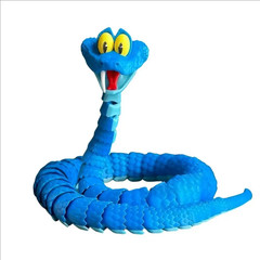 3D Printed Snake Model Articulated Simulation Toy Stress Relief Gift New