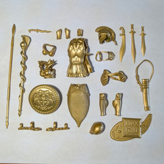 1:18 Scale Greek & Roman Mythology Glorious Gold Accessory Set A (Customizer Kit