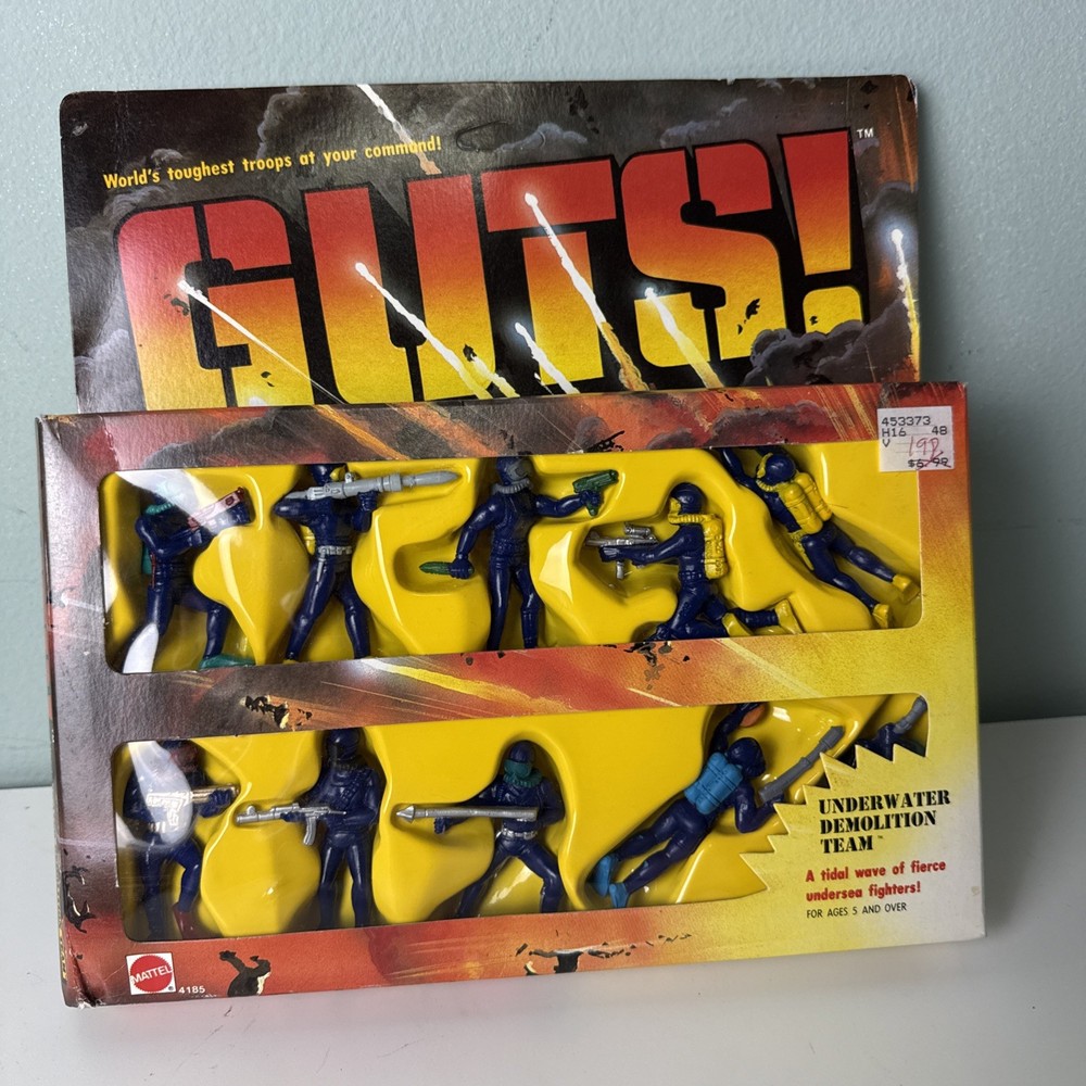 ORIGINAL 1986 MATTEL GUTS! – Underwater Demolition Team Set – Rare Open In Box