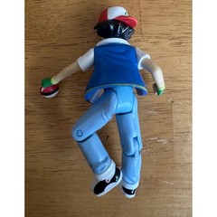 VTG Y2K 2000 Nintendo Pokemon Ash Ketchum Action Figure Blue Red 5 Inch Toy