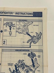 1989 Vintage Original G.I. Joe Mudfighter Blueprints/Instructions Hasbro ARAH