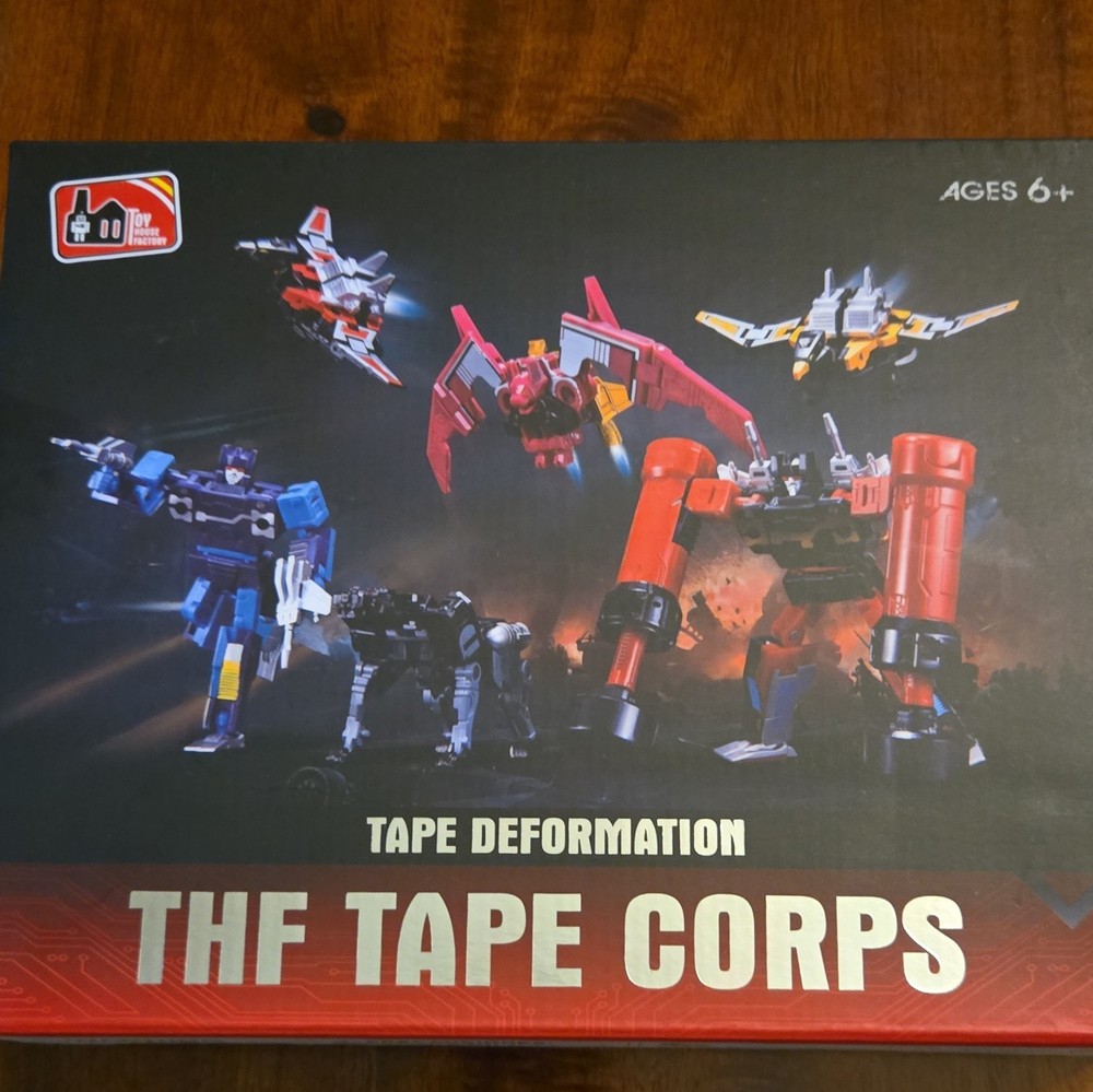THF THF TAPE CORPS Transforming Robot Figure Set Dog, Multicolor Ages 6+