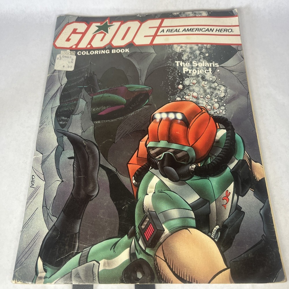 Vintage G.I. Joe COLORING BOOK A Real American Hero Marvel 1987 partially used