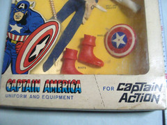 Ideal Captain Action Captain America Action Figure Deadstock Ages 15+ Used
