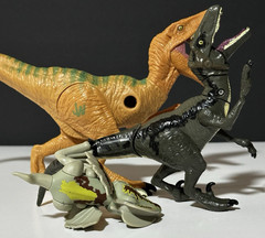 JW Jurassic World Lot Hybrid Spinosaurus Velociraptor Pachycephalosaurus 7 Dinos