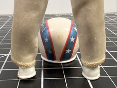 1972 Ideal Toys Evel Knievel Figure Bendy Rubber w/ Helmet VTG 1970s Motorcycle