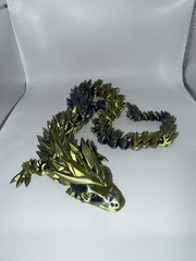 3D Printed Crystal Dragon Flexible Full Articulated Dragon Desk Toy Decoration