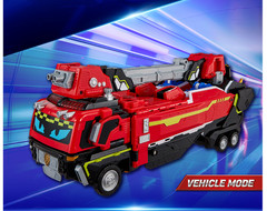 Metal Cardbot W Blaion Transformer Robot Fire Ladder Truck Korean Toy