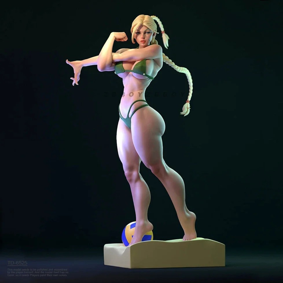 50mm Resin Model Kit Beauty Figure Unpainted 3D Print TD-6525 DIY