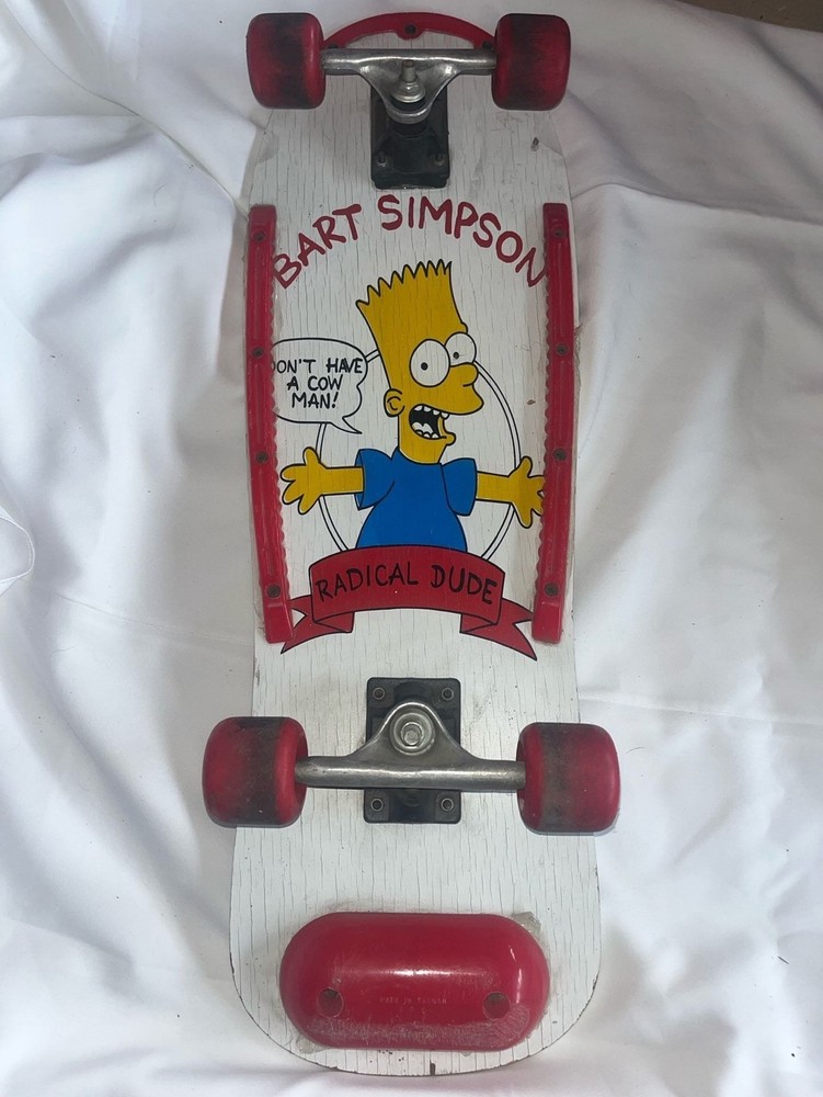 Vintage 1990 The Simpsons Bart Simpson Vehicle of Destruction Skateboard