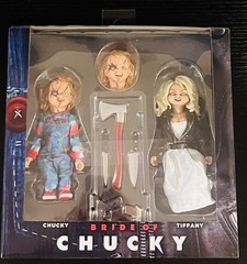 NECA Bride of Chucky Tiffany and Chucky 8″ Clothed Action Figures 2 PACK NISB