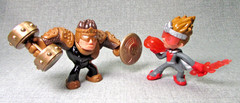 Rare Ninja Kidz Mystery Ninja Ball Elemental Iron Fury & Robo Paxton w/ weapons