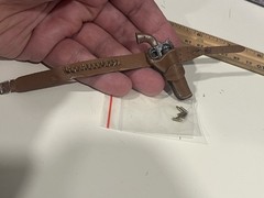 MINIATURE 1/6 JOHN WAYNE LEATHER HOLSTER METAL COLT 45 PISTOL RIG REVOLVER DUKE