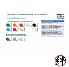 TAMIYA 1/48 No.86 US Army Republican P-47D Thunderbolt Razorback Plastic model