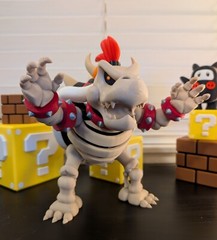 Epic 10” Dry Bowser – 3D Printed Skeleton King – Mario Collector’s Must-Have!