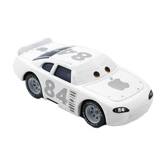 2PCS Disney Pixar Cars White Apple Mack Hauler Truck+Car 1:55 Diecast Toys Gifts