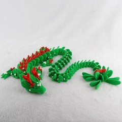 Mistletoe Dragon – 3D Printed Articulated Holiday Toy – Cute Christmas Gift Idea