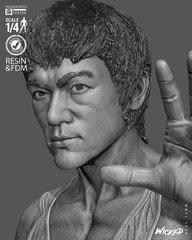 Bruce Lee Bust | 3D Printed Wicked | Unpainted | Fan Made| 1:6 Scale