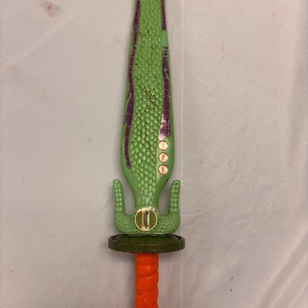 Vintage 1990 Teenage Mutant Ninja Turtles TMNT Leonardo Sewer Force Sword