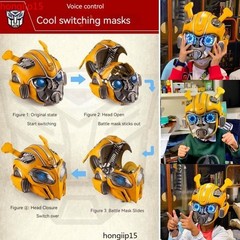 US! Bumblebee Helmet 1:1 – English Voice Control Christmas Gift Cosplay Prop