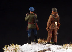 Diorama 1/72 WW2 soldier Germany officer Sniper army toy fit 1:72 TANK
