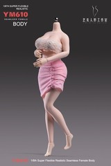 YM610 1/6 Female Big Bust Suntan/Pale Plump Seamless Doll Body 12″ Action Figure