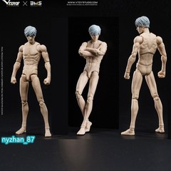 VTOYS X BMS 1:12 Male Anime Flexible Doll 6″ Action Figure Jointed Body w/ Head