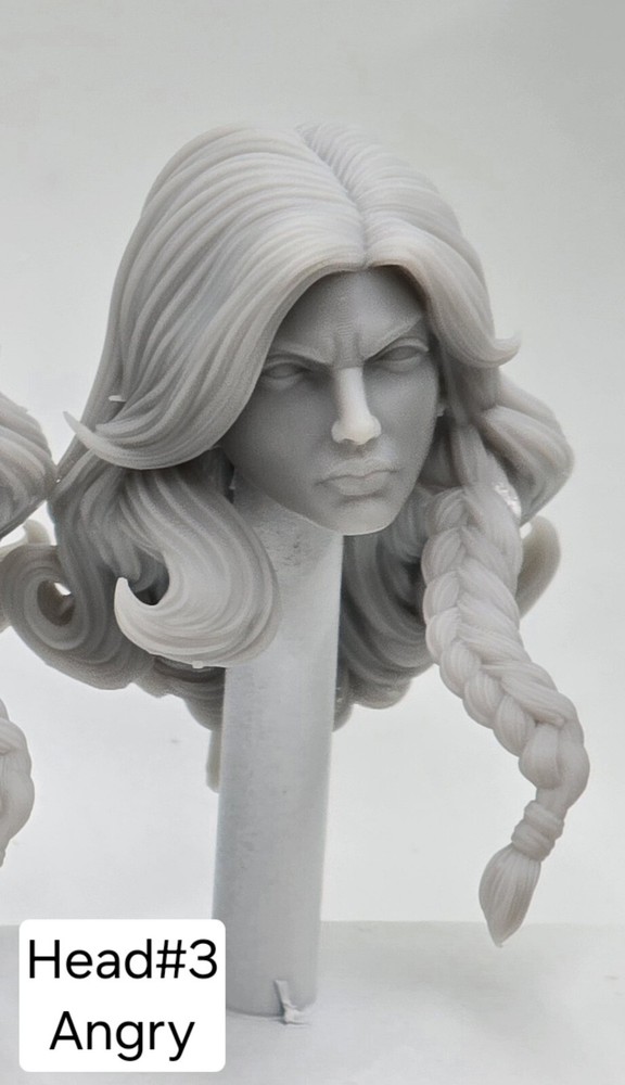 3d Printed SONJA THE WARRIOR HEAD #3. 1:12 6″ Classified/Legend Scale