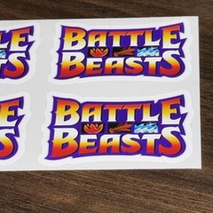 Battle Beasts Logo Vinyl Decal Sticker 4 Pack White Background