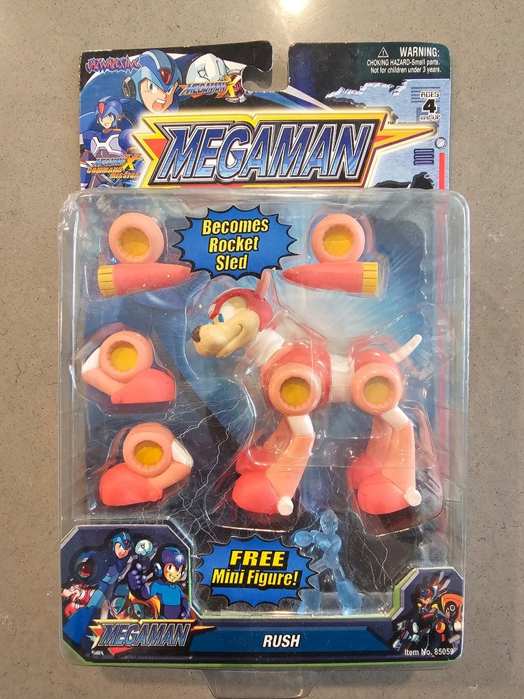 New 2005 Capcom Mega Man X Rush Action Figure 6” Jazwares
