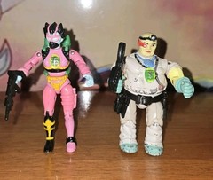Vintage Bionic Six ljn Complete with Weapons Set of 13 Figures with 5 Card Backs