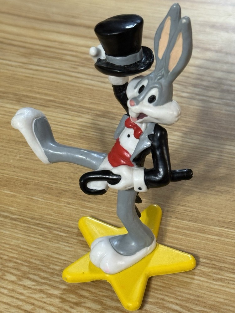 VTG Bugs Bunny Star Dancing PVC Figure Applause 1990 Looney Tunes Cake Topper