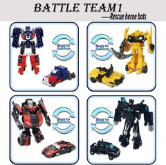 8 Pcs Mini Car Robot Toys, 3.5-inch Small Hero Action Figures, Birthday Favor…