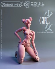 Romankey X COWL 1/12 Joint Female Super Flexible Body +Head For 6″ Figure Doll