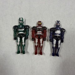 1996 Red Striker Blue Stinger Green Hunter AVs Saban’s Beetleborgs With Figures