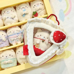 Strawberry Cake Plush Display Pouch Keychain Bag Charm Holder
