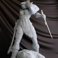1/6 37cm Red Sonja 3D print figure Model Kit Unpainted Unassembled Garage Kit