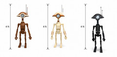 Life-Size Pit Droid Replica w LED eye | 3D Printed Star Wars Prop Display Model