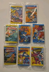 Complete Set 8 1981 Leaf DC Secret Origin Mini Comics 6 STILL SEALED WITH CANDY!